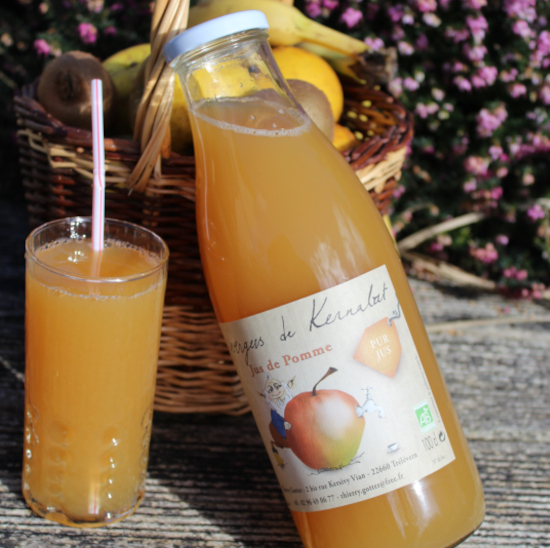 jus de pomme artisanal des vergers de Kernabat